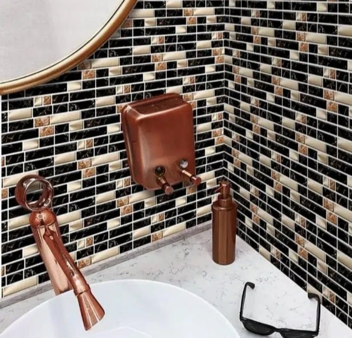 Colorful Self-Adhesive Tile Stickers for home decor, ideal for kitchen and also great as wall decor or wallpaper border